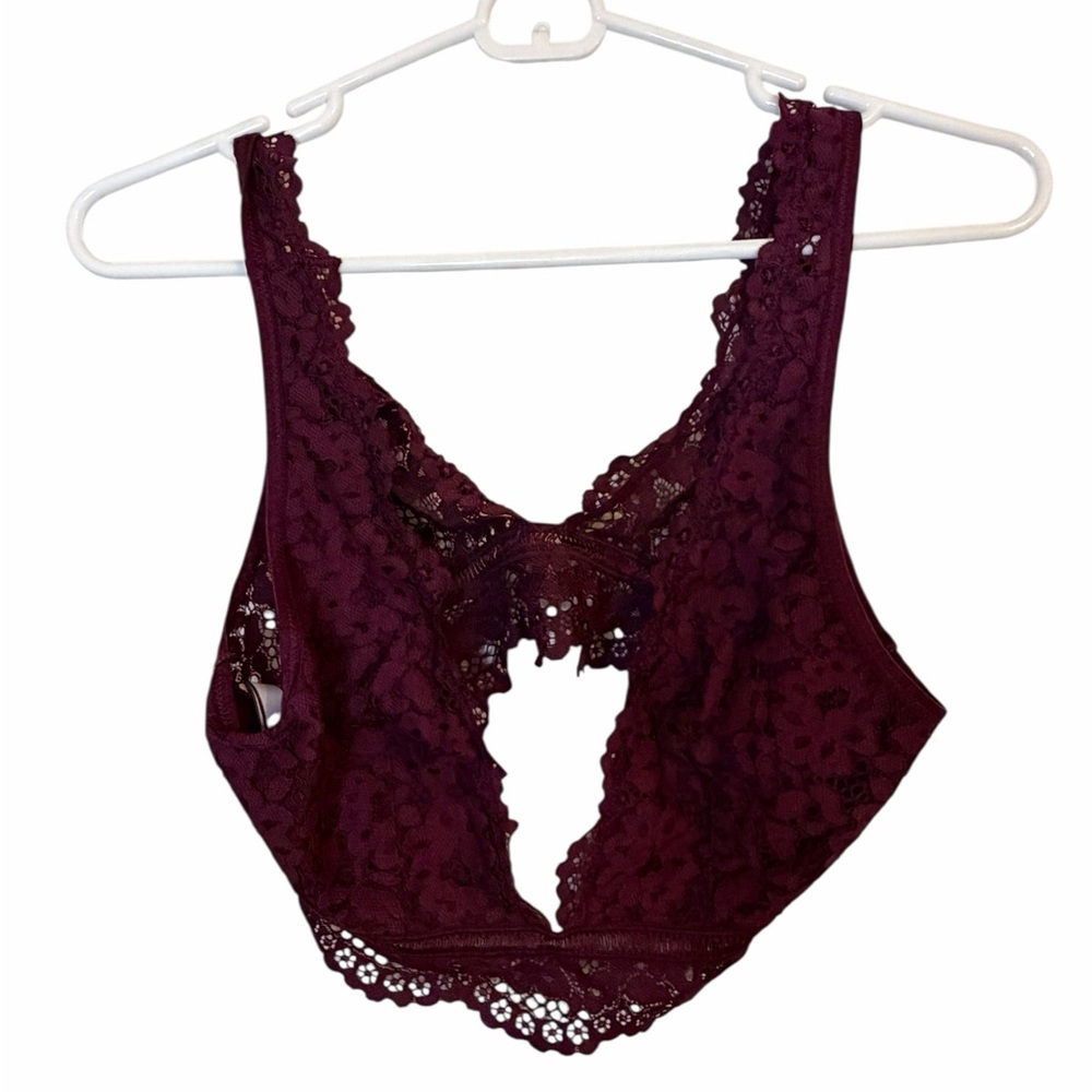 Victoria's Secret Lace Bralette Tank - Burgundy